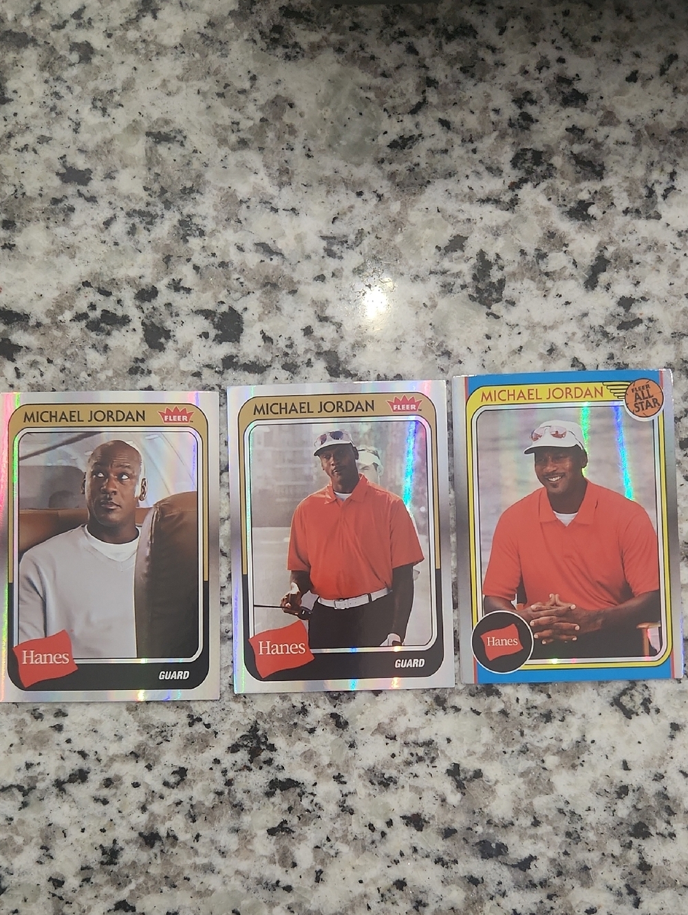 Michael Jordan By Hanes Collecting Cards & Set Of 3